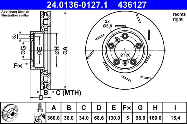 ATE 24.0136-0127.1 - Bremžu diski ps1.lv