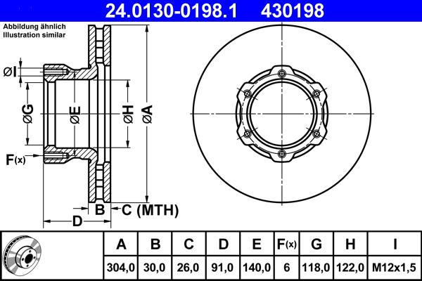 ATE 24.0130-0198.1 - Bremžu diski ps1.lv