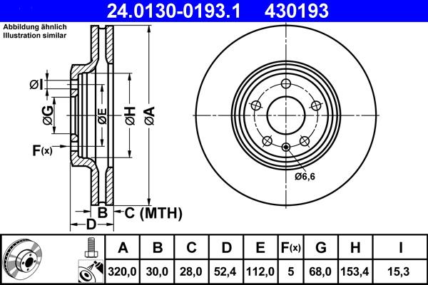 ATE 24.0130-0193.1 - Bremžu diski ps1.lv