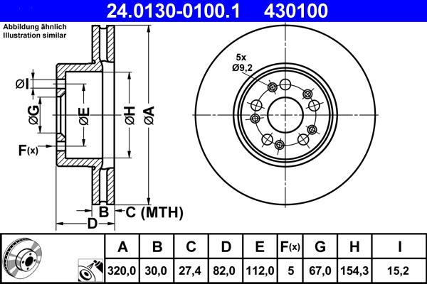 ATE 24.0130-0100.1 - Bremžu diski ps1.lv