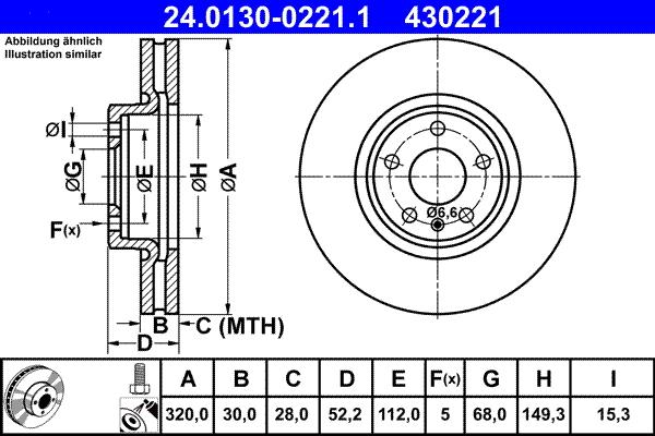 ATE 24.0130-0221.1 - Bremžu diski ps1.lv