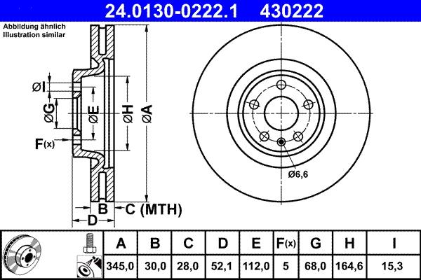 ATE 24.0130-0222.1 - Bremžu diski ps1.lv