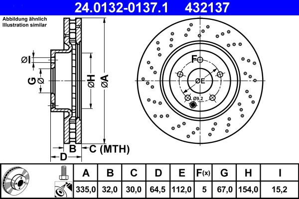 ATE 24.0132-0137.1 - Bremžu diski ps1.lv