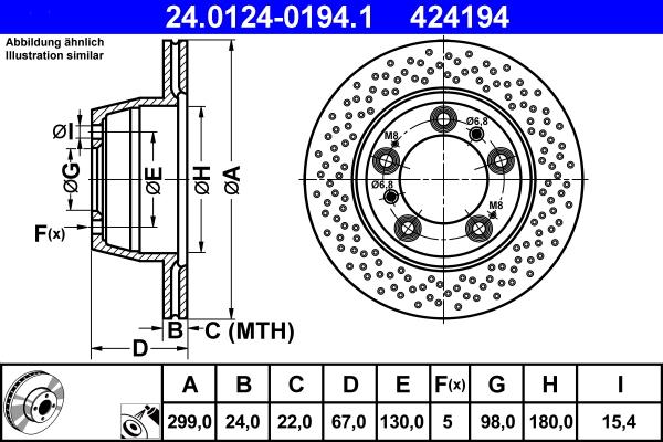 ATE 24.0124-0194.1 - Bremžu diski ps1.lv