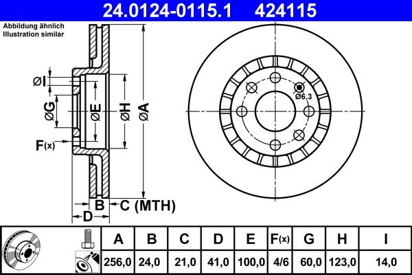 ATE 24.0124-0115.1 - Bremžu diski ps1.lv