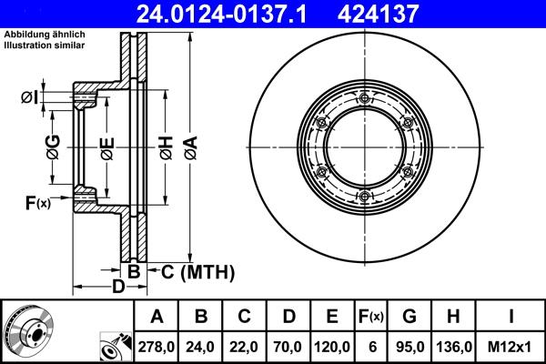 ATE 24.0124-0137.1 - Bremžu diski ps1.lv