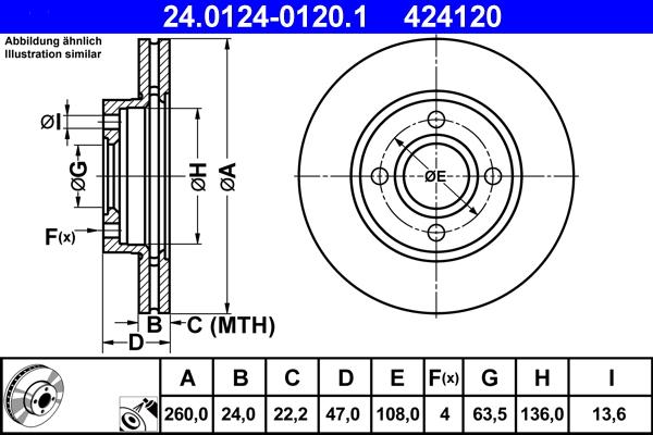 ATE 24.0124-0120.1 - Bremžu diski ps1.lv