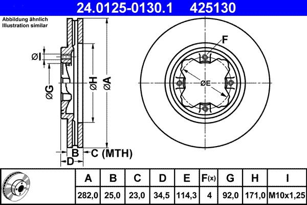 ATE 24.0125-0130.1 - Bremžu diski ps1.lv