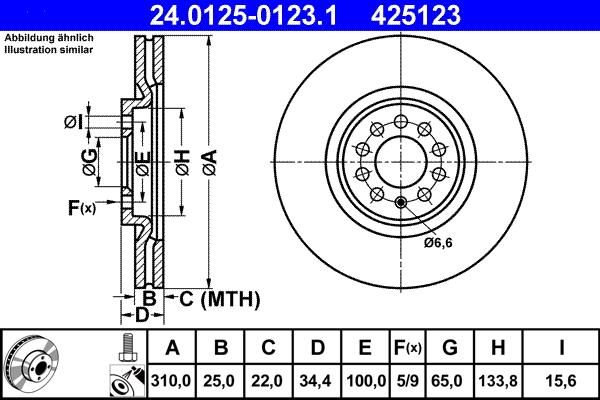 ATE 24.0125-0123.1 - Bremžu diski ps1.lv