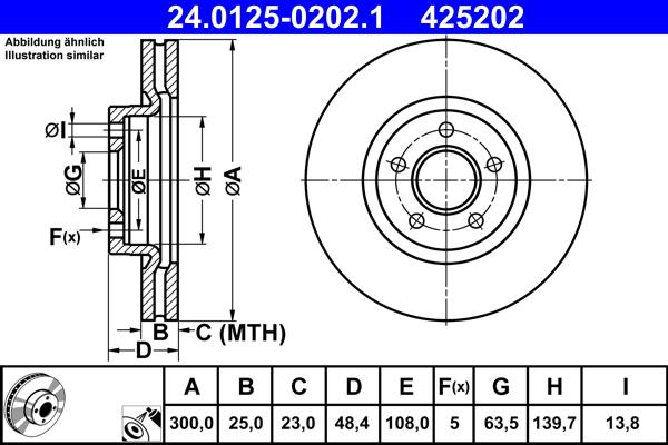 ATE 24.0125-0202.1 - Bremžu diski ps1.lv