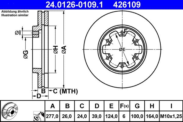 ATE 24.0126-0109.1 - Bremžu diski ps1.lv