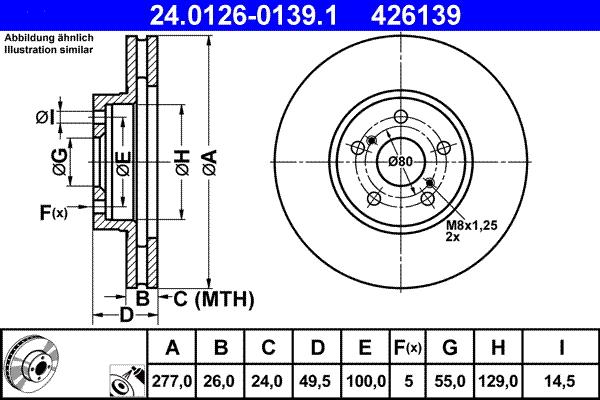 ATE 24.0126-0139.1 - Bremžu diski ps1.lv