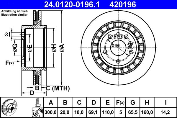 ATE 24.0120-0196.1 - Bremžu diski ps1.lv