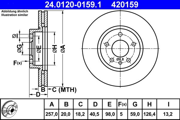 ATE 24.0120-0159.1 - Bremžu diski ps1.lv