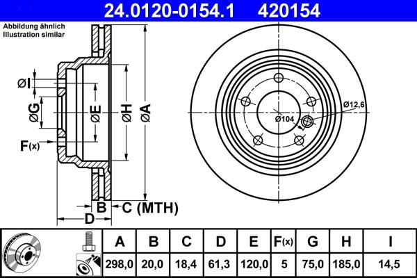 ATE 24.0120-0154.1 - Bremžu diski ps1.lv