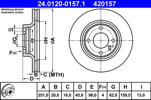 ATE 24.0120-0157.1 - Bremžu diski ps1.lv