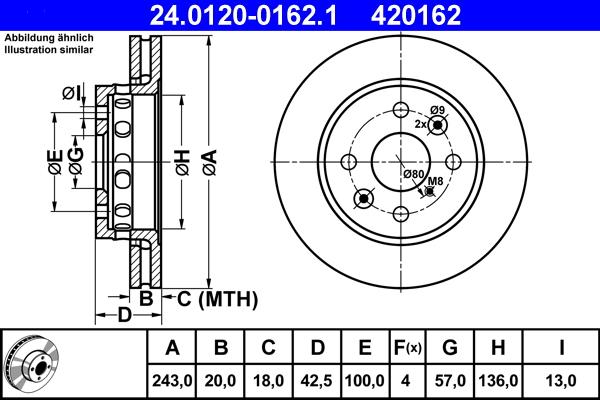 ATE 24.0120-0162.1 - Bremžu diski ps1.lv