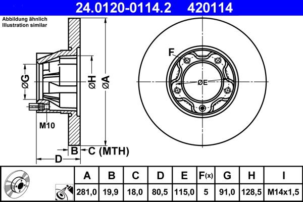 ATE 24.0120-0114.2 - Bremžu diski ps1.lv