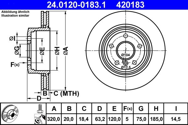 ATE 24.0120-0183.1 - Bremžu diski ps1.lv