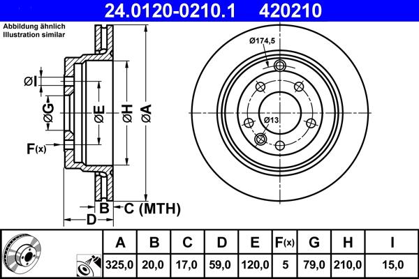 ATE 24.0120-0210.1 - Bremžu diski ps1.lv