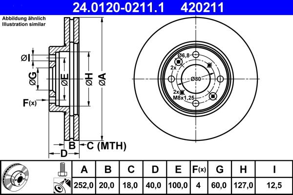 ATE 24.0120-0211.1 - Bremžu diski ps1.lv