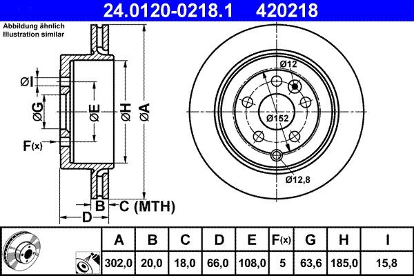 ATE 24.0120-0218.1 - Bremžu diski ps1.lv