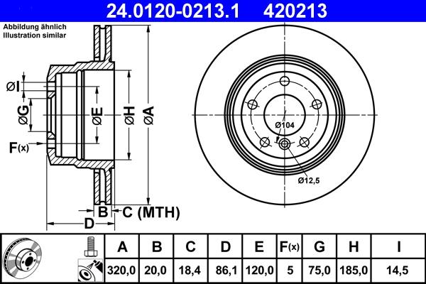 ATE 24.0120-0213.1 - Bremžu diski ps1.lv