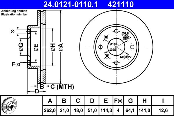 ATE 24.0121-0110.1 - Bremžu diski ps1.lv