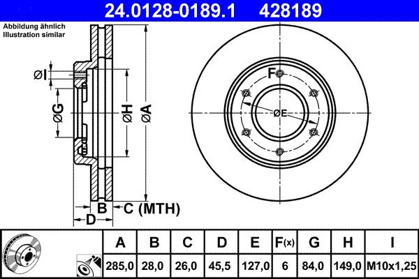 ATE 24.0128-0189.1 - Bremžu diski ps1.lv