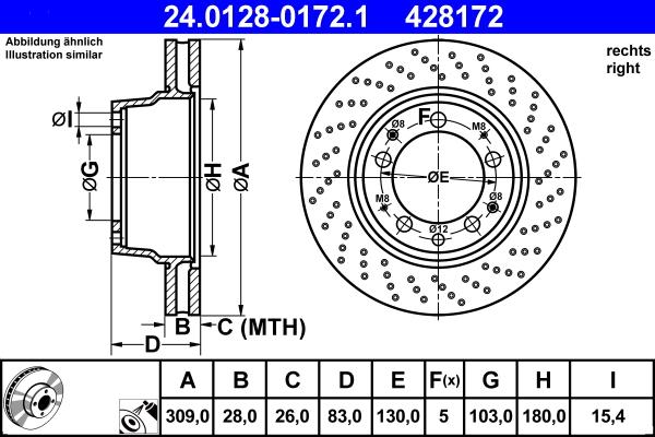 ATE 24.0128-0172.1 - Bremžu diski ps1.lv