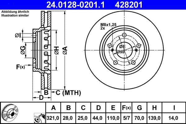 ATE 24.0128-0201.1 - Bremžu diski ps1.lv