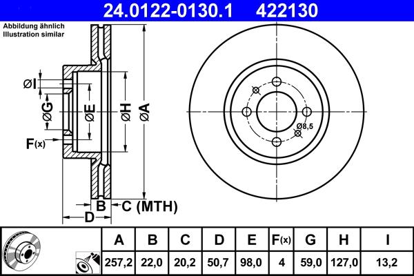 ATE 24.0122-0130.1 - Bremžu diski ps1.lv