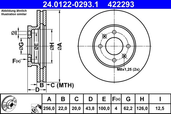 ATE 24.0122-0293.1 - Bremžu diski ps1.lv