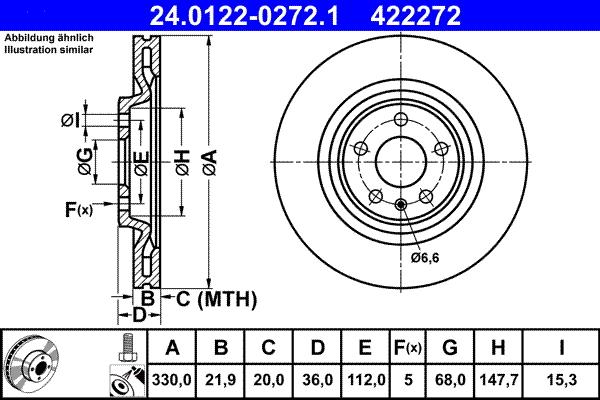 ATE 24.0122-0272.1 - Bremžu diski ps1.lv