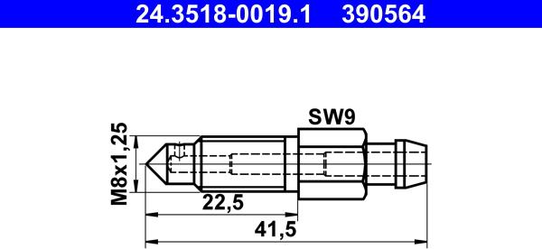 ATE 24.3518-0019.1 - Gaisa vārsta / ventiļa skrūve ps1.lv