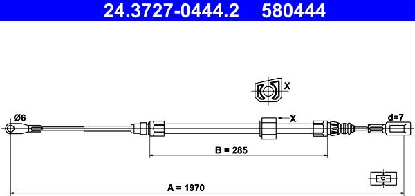 ATE 24.3727-0444.2 - Trose, Stāvbremžu sistēma ps1.lv