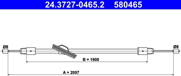 ATE 24.3727-0465.2 - Trose, Stāvbremžu sistēma ps1.lv