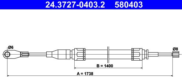 ATE 24.3727-0403.2 - Trose, Stāvbremžu sistēma ps1.lv