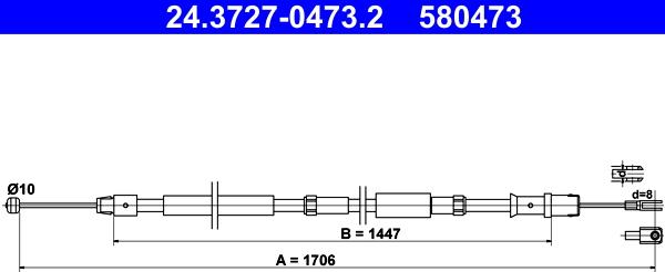 ATE 24.3727-0473.2 - Trose, Stāvbremžu sistēma ps1.lv