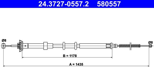 ATE 24.3727-0557.2 - Trose, Stāvbremžu sistēma ps1.lv