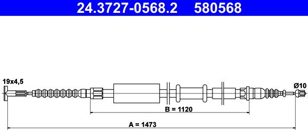 ATE 24.3727-0568.2 - Trose, Stāvbremžu sistēma ps1.lv