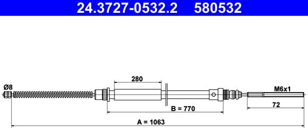 ATE 24.3727-0532.2 - Trose, Stāvbremžu sistēma ps1.lv