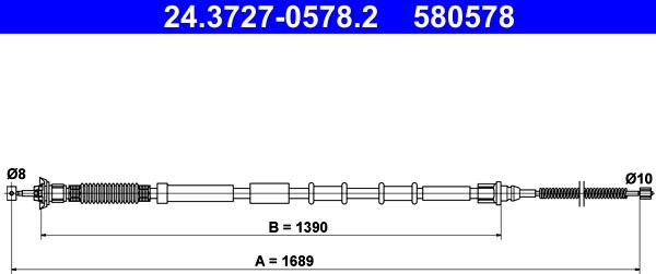 ATE 24.3727-0578.2 - Trose, Stāvbremžu sistēma ps1.lv