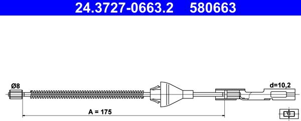 ATE 24.3727-0663.2 - Trose, Stāvbremžu sistēma ps1.lv