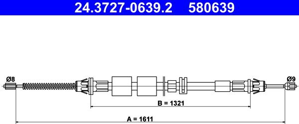 ATE 24.3727-0639.2 - Trose, Stāvbremžu sistēma ps1.lv