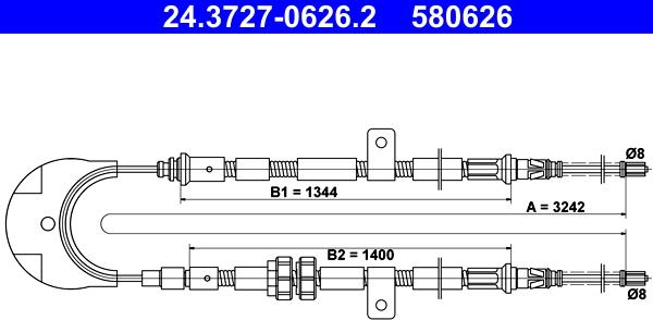 ATE 24.3727-0626.2 - Trose, Stāvbremžu sistēma ps1.lv