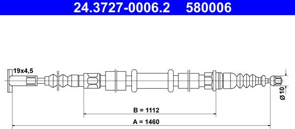 ATE 24.3727-0006.2 - Trose, Stāvbremžu sistēma ps1.lv