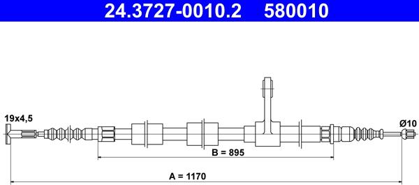 ATE 24.3727-0010.2 - Trose, Stāvbremžu sistēma ps1.lv