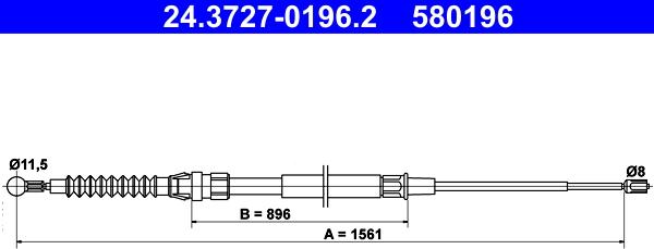 ATE 24.3727-0196.2 - Trose, Stāvbremžu sistēma ps1.lv