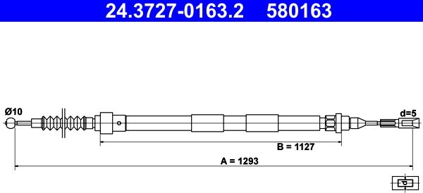 ATE 24.3727-0163.2 - Trose, Stāvbremžu sistēma ps1.lv